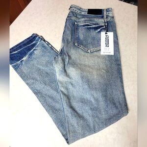 AITITIA Men's size 36 distressed Jeans-faded blue